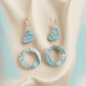 Elegant Blue Dangle Earrings